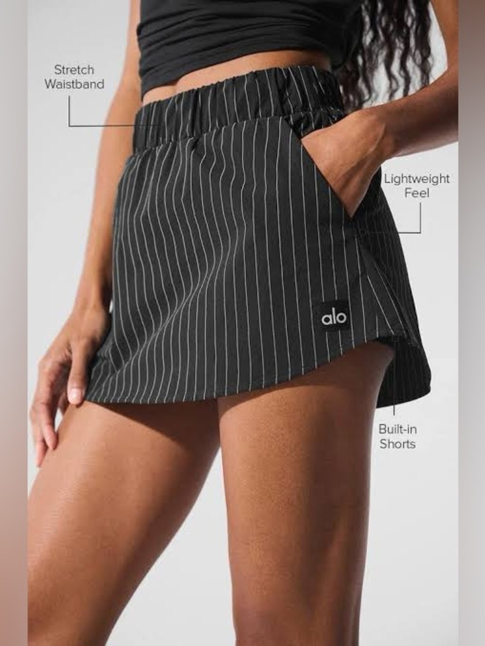 Alo Yoga Daylight Pinstripe Skirt